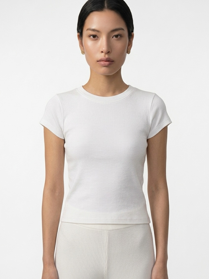 Madewell | Classic White Ribbed Crewneck Short Sleeve Tee Women’s Size X-Small